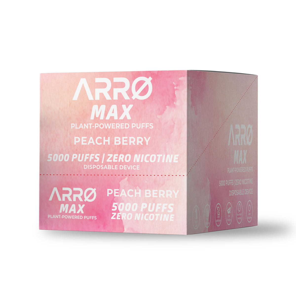 ARRØ MAX Zero Nicotine Vape – Peach Berry