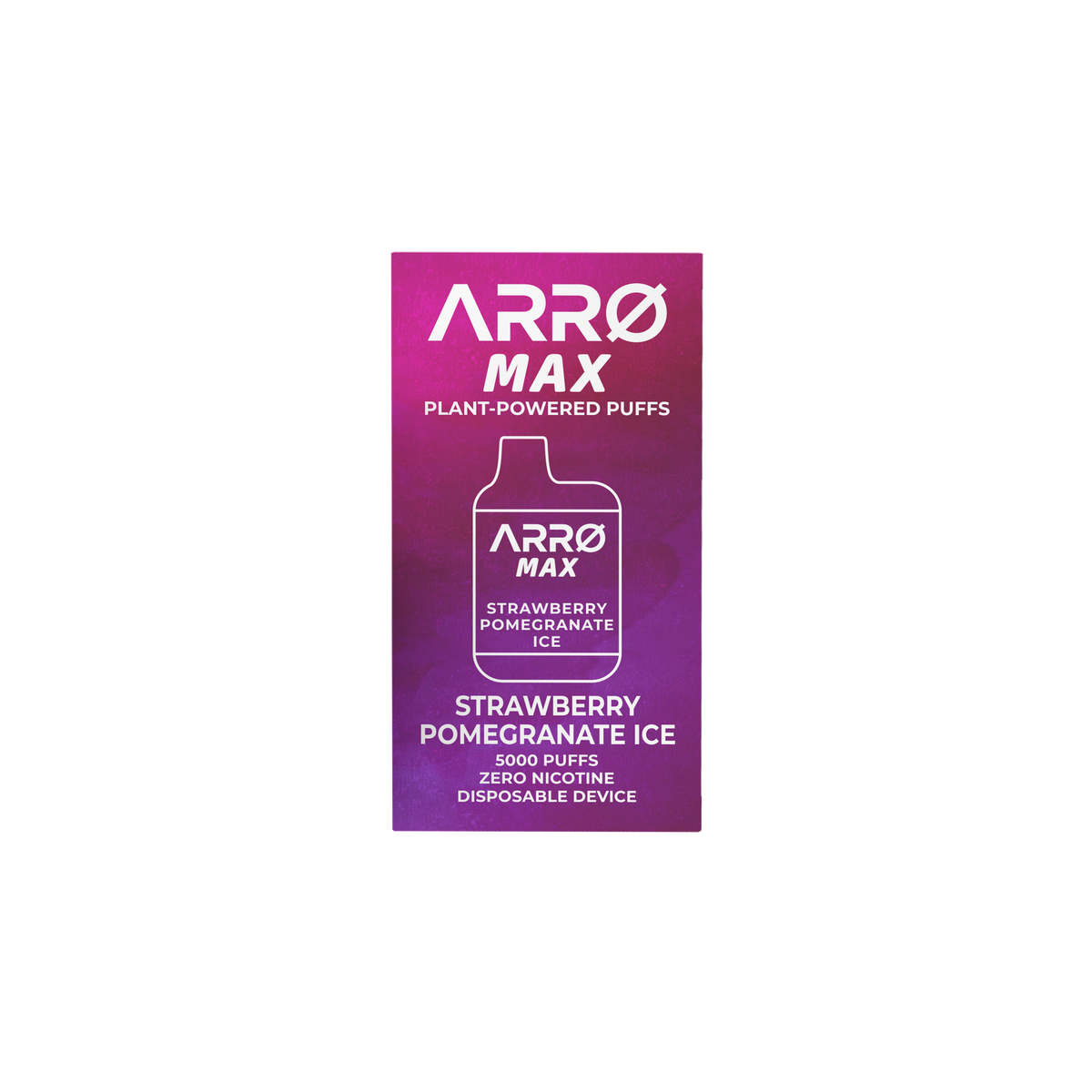 ARRØ MAX Zero Nicotine Vape – Strawberry Pomegranate Ice